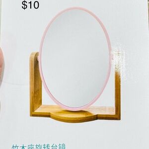 Pink Oval Vanity Mirror